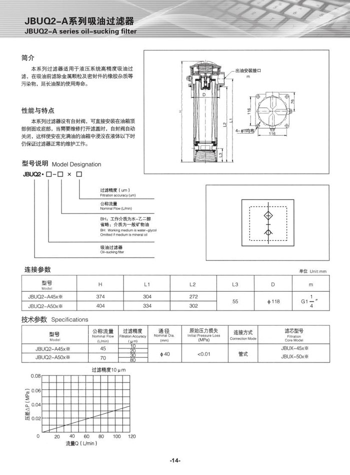 JBUQ2系列吸油过滤器